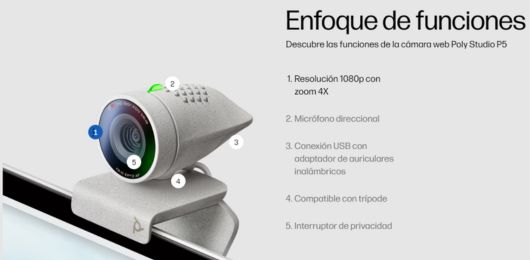 Videoconferencia Poly Studio P5 - Funciones